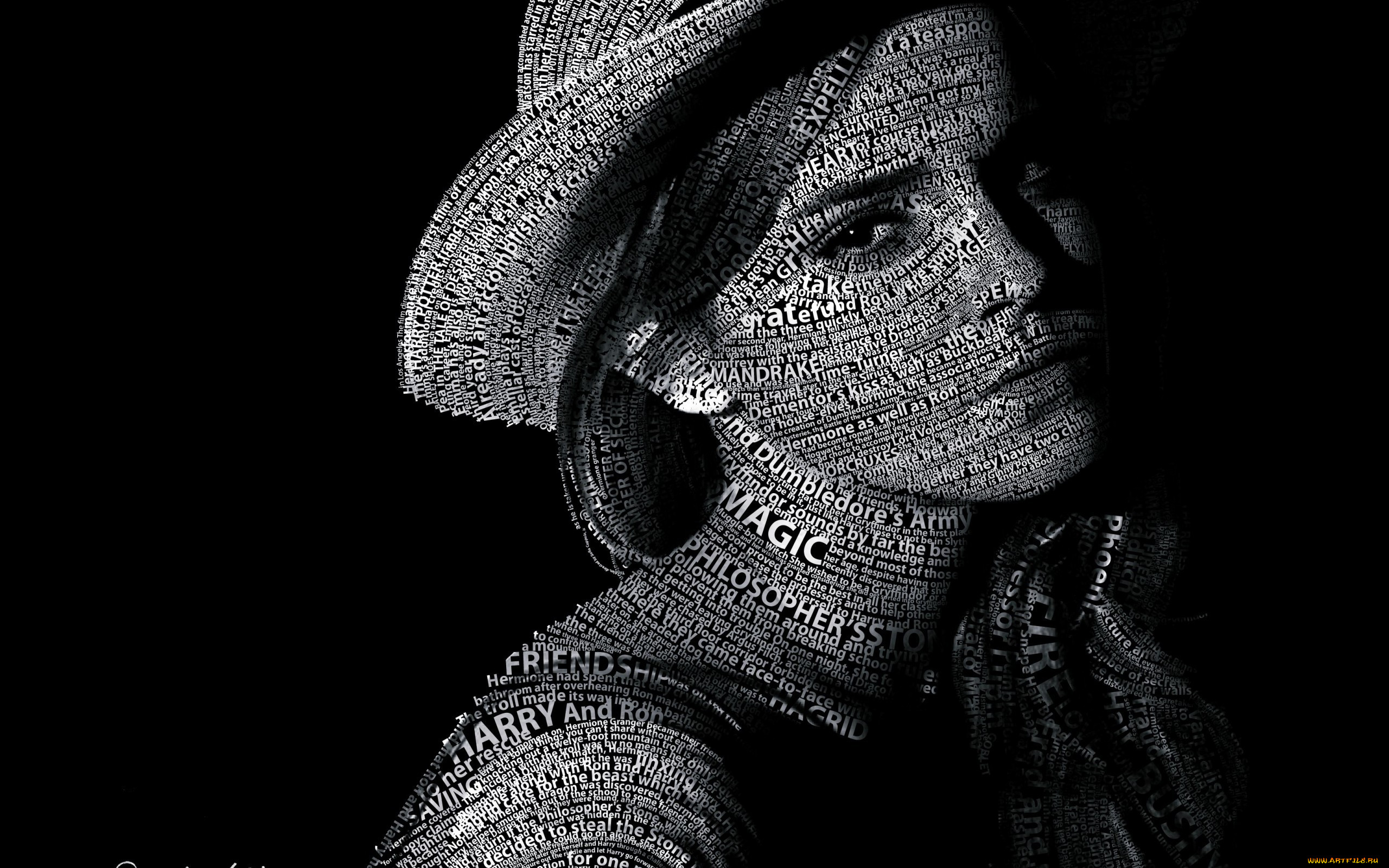 ,  , , , portrait, , text, emma, watson, typography